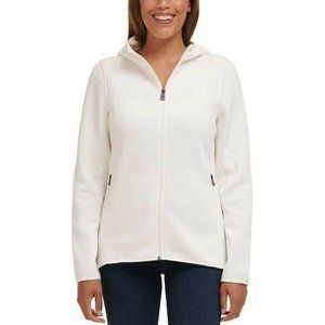 Andrew Marc Womens Fleeced Lined Full Zip Jacket(cream)